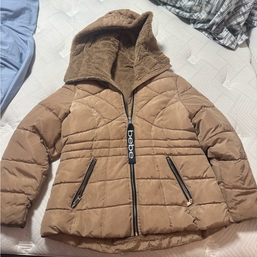 Bebe Kids Brown Puffer Jacket